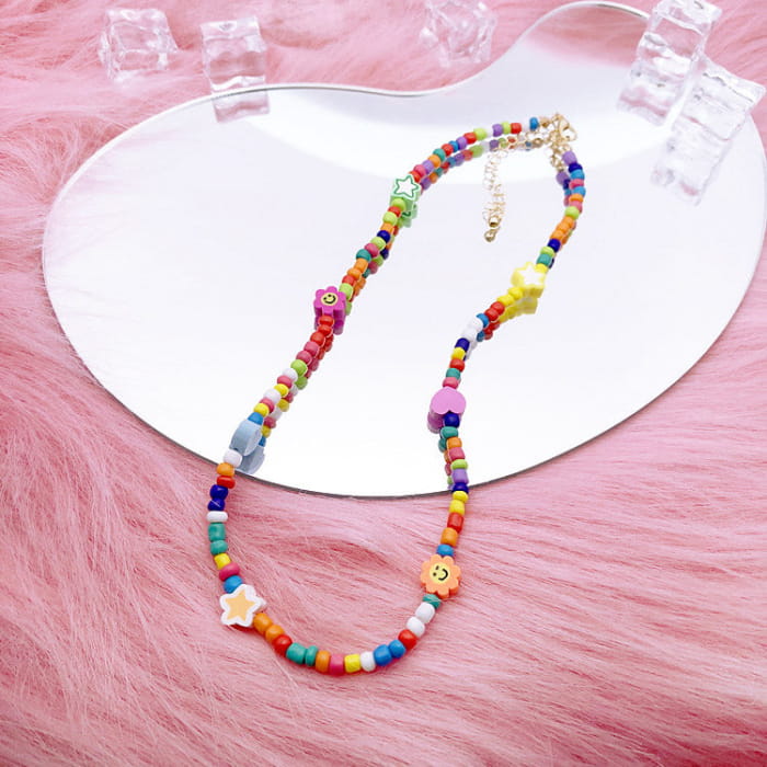 Y2K Candy Beaded Necklace - Standart / Multi