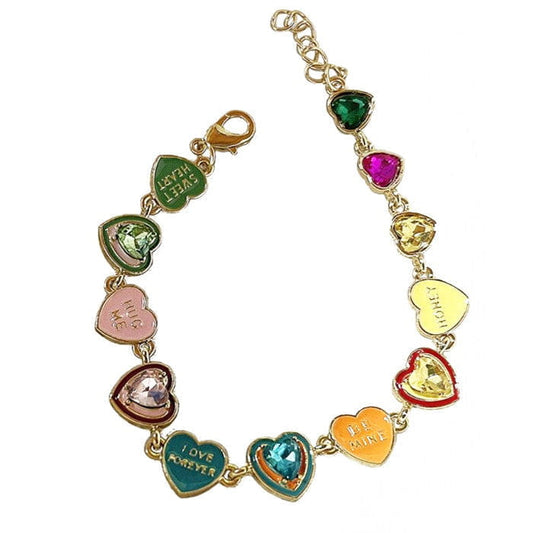 Y2K Colorful Hearts Bracelet - Standart / bracelet