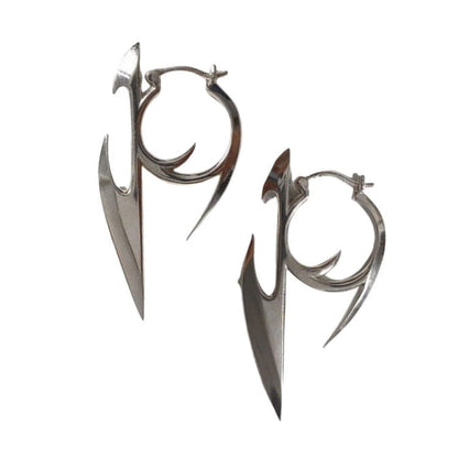 Y2K Danger Earrings - Standart / Silver - earrings