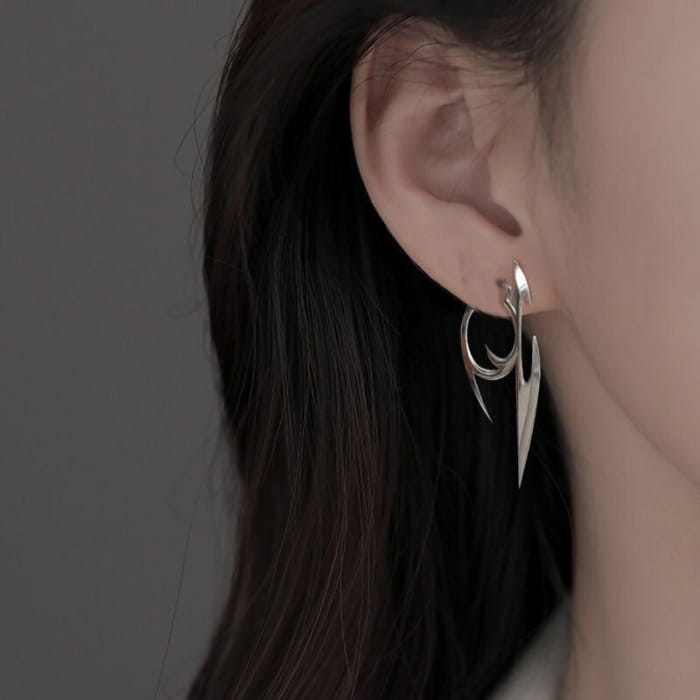 Y2K Danger Earrings - Standart / Silver - earrings