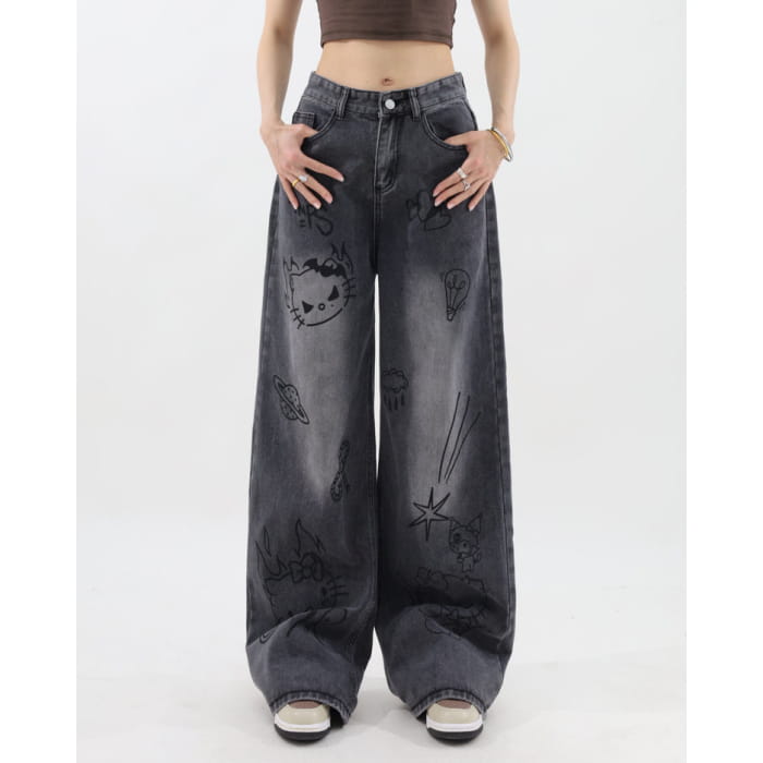 Y2K Denim Cat Jeans