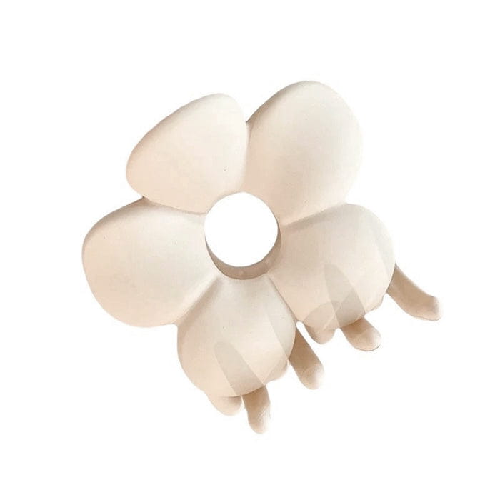 Y2K Flower Hair Claw - Beige - Other