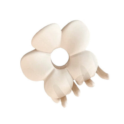 Y2K Flower Hair Claw - Beige - Other