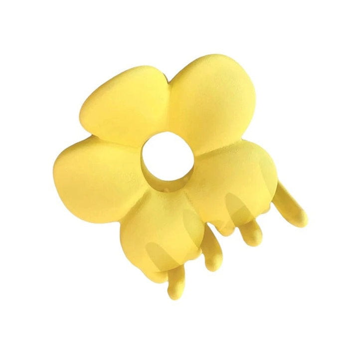 Y2K Flower Hair Claw - Yellow - Other