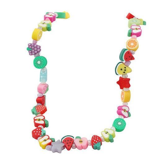 Y2K Fruits Beaded Necklace - Standart / Multi