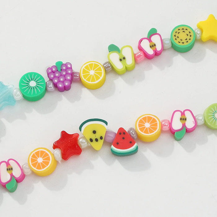 Y2K Fruits Beaded Necklace - Standart / Multi