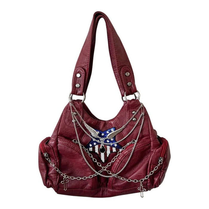 Y2K Red Chain Handbag - Standart / Handbags