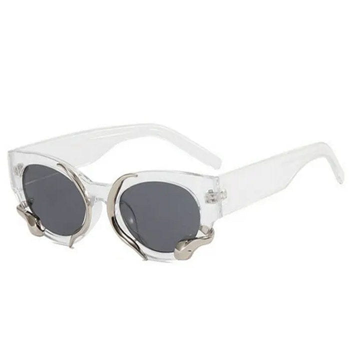 Y2K Snake Sunglasses - Standart / Clear - Glasses