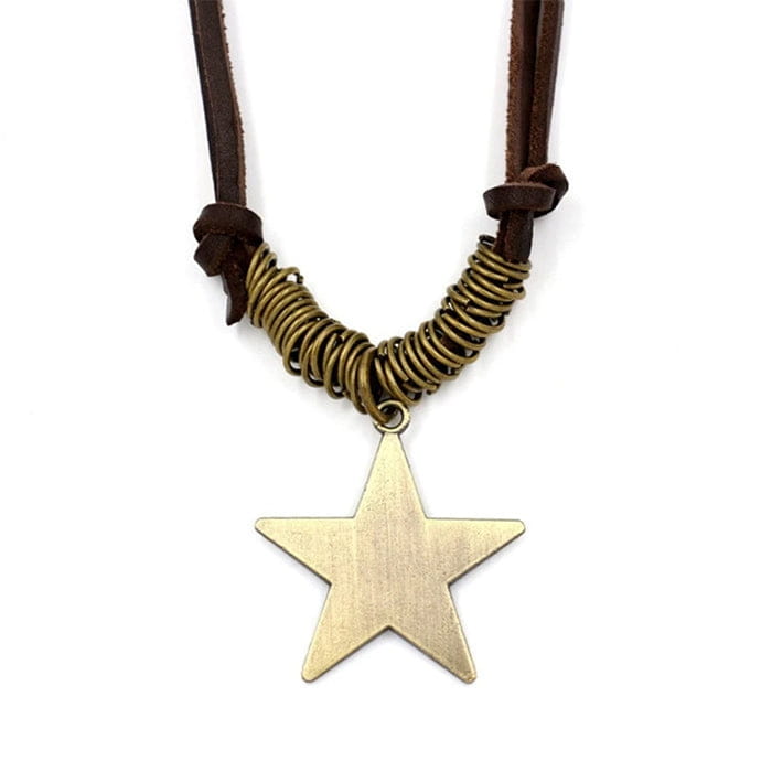 Y2K Star Necklace - Standart / Brown