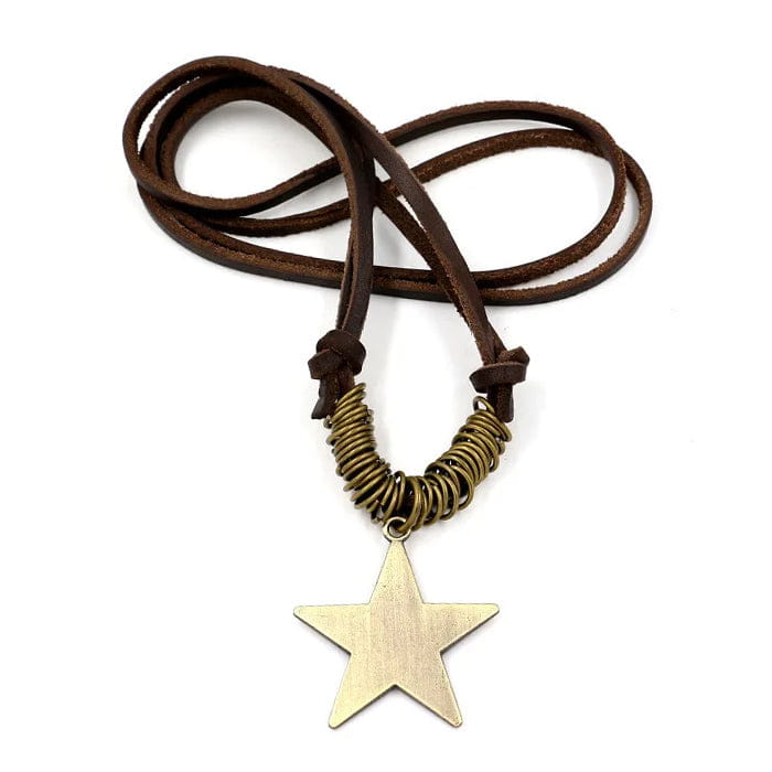 Y2K Star Necklace - Standart / Brown