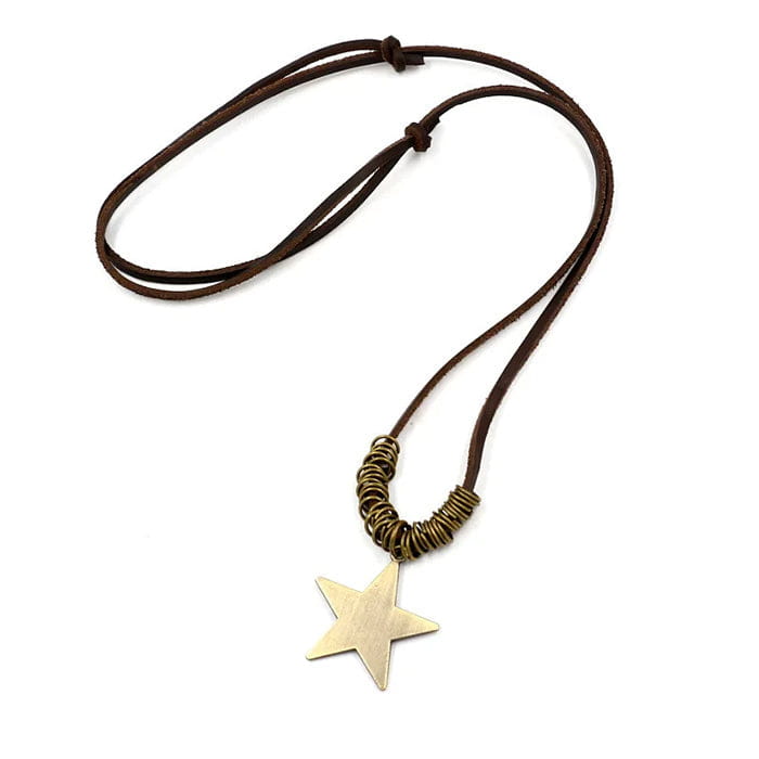 Y2K Star Necklace - Standart / Brown