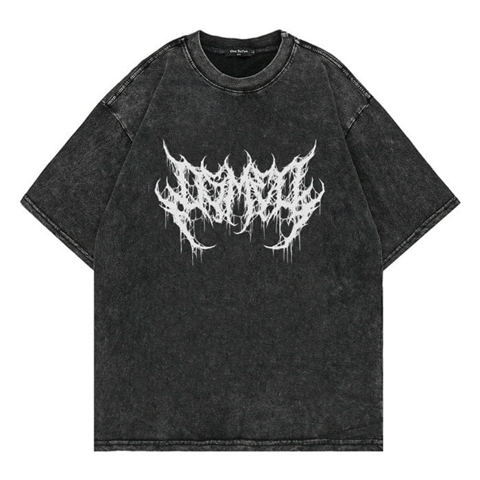 Y2K Washed T-Shirt - S / Dark Grey - T-Shirts