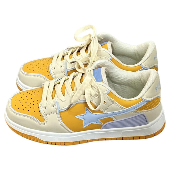 Yellow Star Aesthetic Sneakers - EU35 (US5.0)