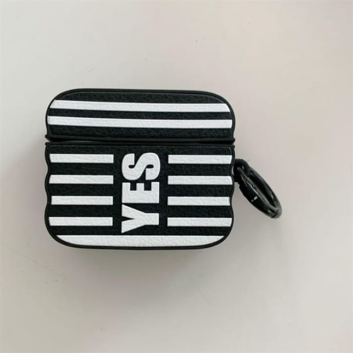 YES Lettering AirPods / Pro Earphone Case Skin - With Ring